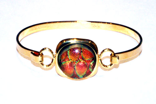 Burnt orange 'bubble' bangle