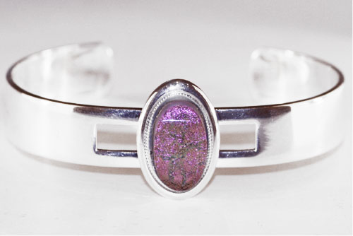 Pink oval bangle