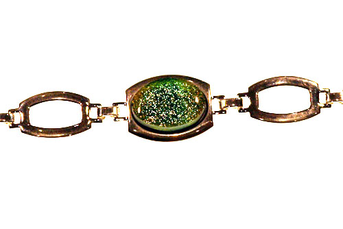 Green dichroic link bracelet