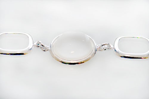 White dichroic link bracelet