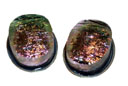 Purple dichroic ear-rings