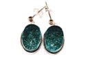 Green dichroic ear-rings