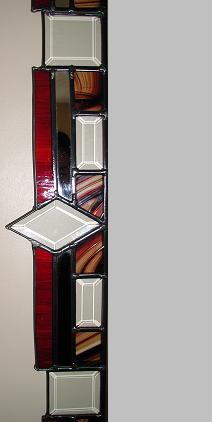 Close-up of the full length mirror