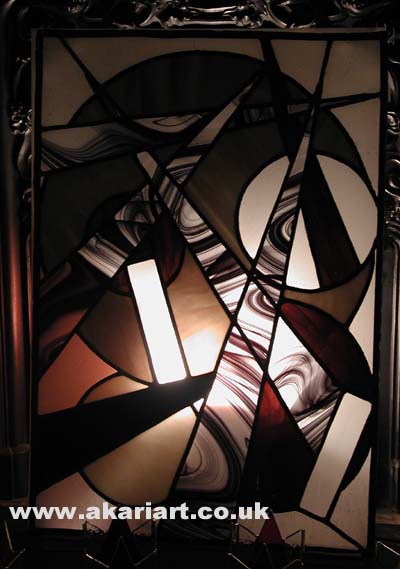 Black panel design lit from behind