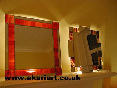 Mirrors benefit from the addition of some coloured glass