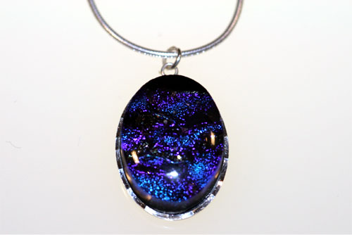 Blue irridescent dichroic Pendant