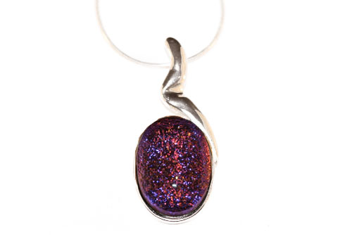 Purple irridescent dichroic Pendant